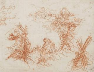 Baldassarre Franceschini - Christ With The Cross Receiving Saint Lucy Into Glory, God The Father Above