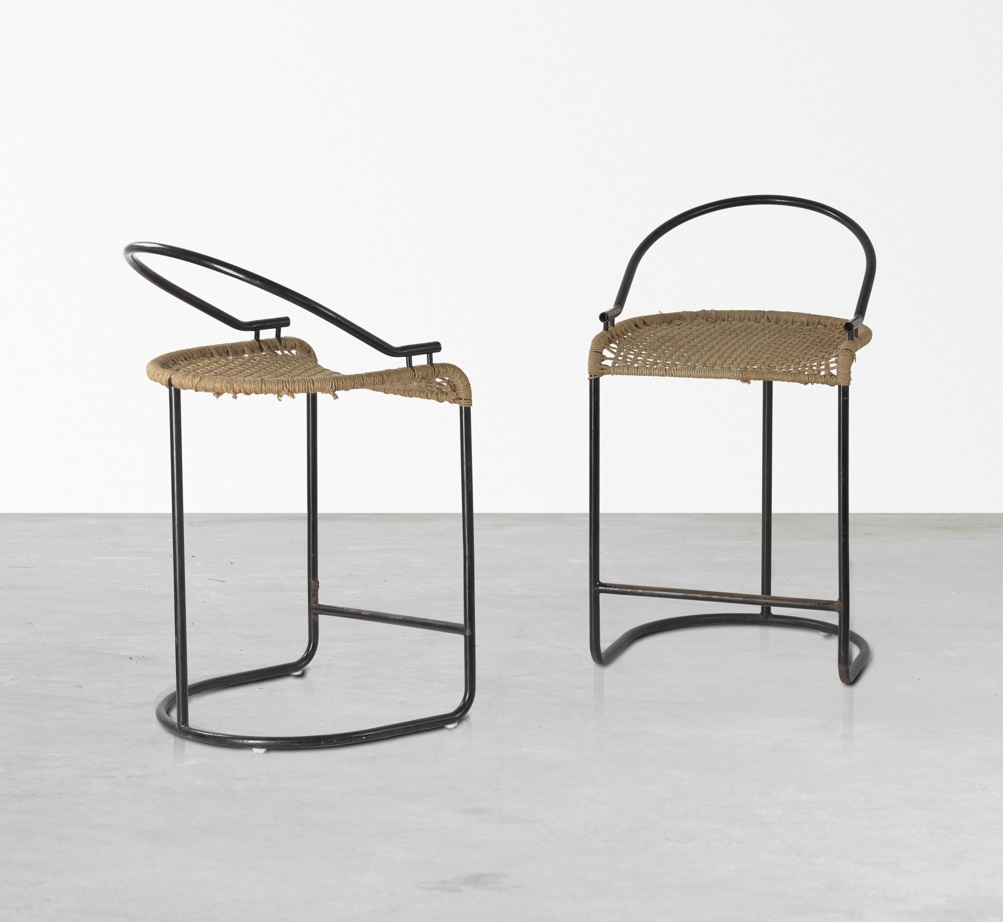Balkrishna V. Doshi - Two Sangath Studio Stools