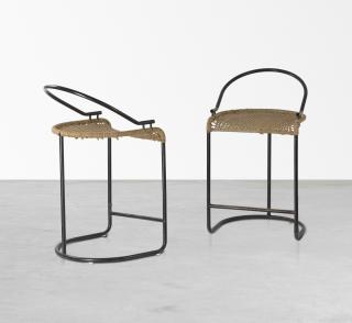 Balkrishna V. Doshi - Two Sangath Studio Stools