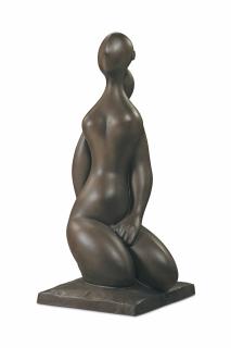 Baltasar Lobo - Jeune fille à genoux sur socle