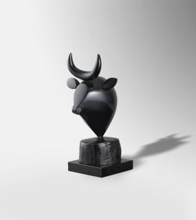 Baltasar Lobo - Tête de taureau sur socle