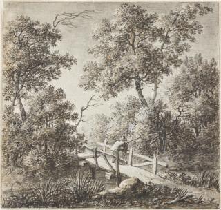 Balthasar Anton Dunker - Angler in Waldlandschaft.