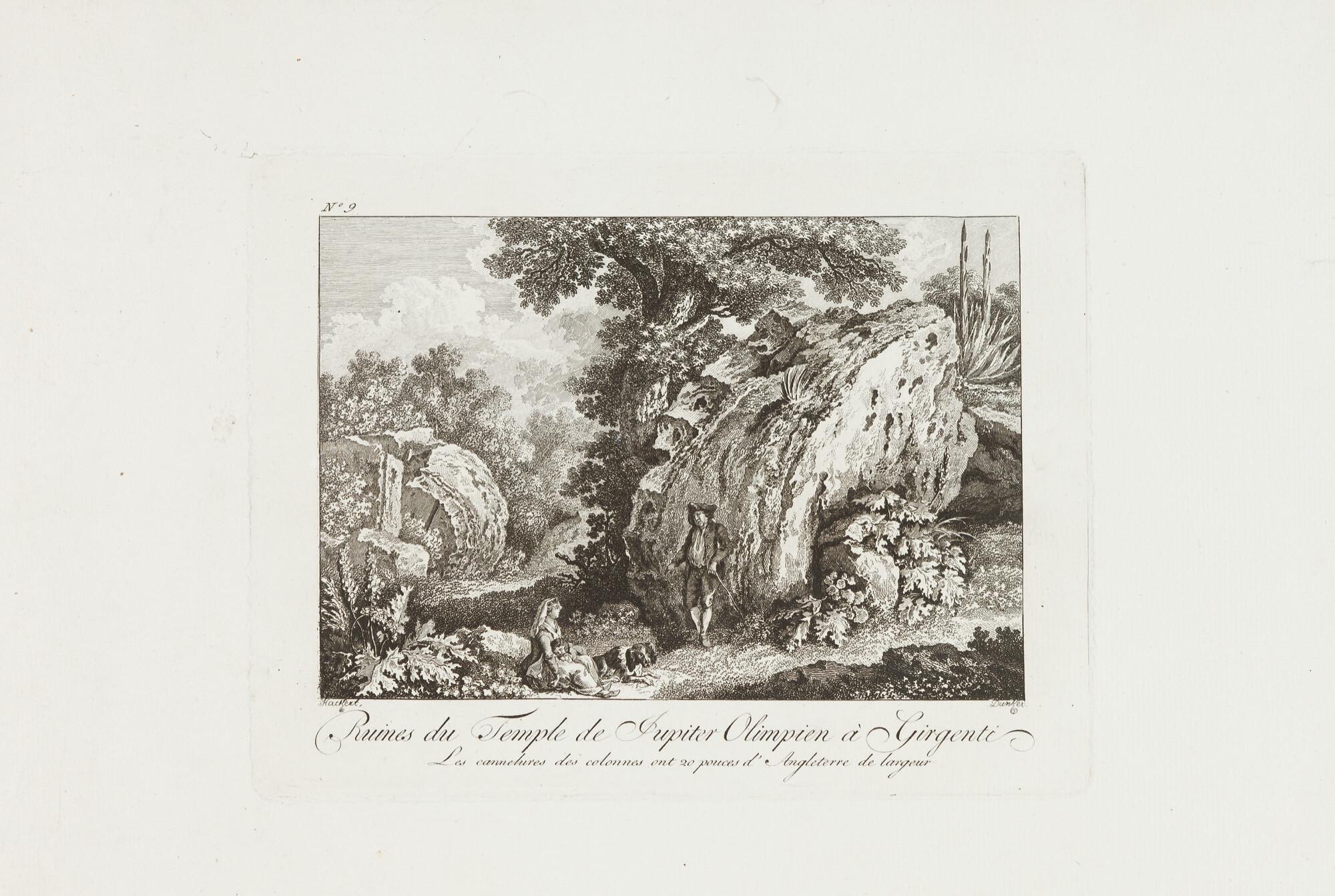 Balthasar Anton Dunker - Folge von 12 Bll.: Vues de la Sicile, nach J. Ph. Hackert.