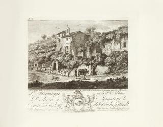 Balthasar Anton Dunker - Folge von 6 Bll.: Suite de VI Vues des Environs de Rome,