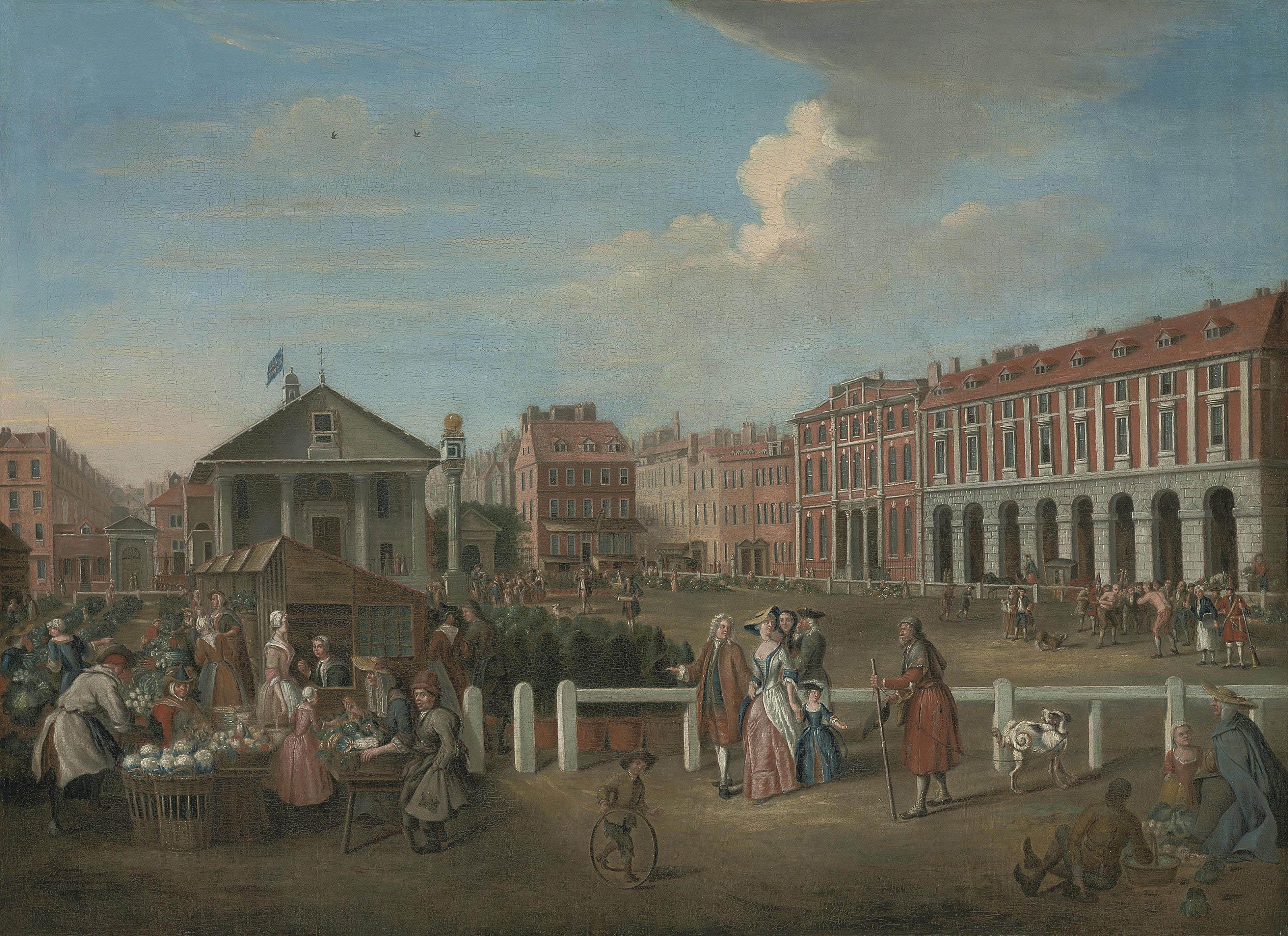 Balthasar Nebot - Covent Garden Market with fruit sellers