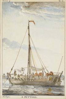 Balthazar Solvyns - A Pettooa ou bateau marchand d\'Orissa sur la baie du Bengale