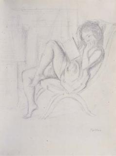 Balthus - Étude pour \'Katia lisant\'
