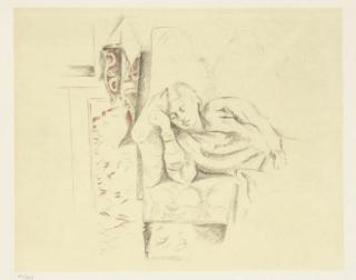 Balthus - Femme allongée, from Dessins