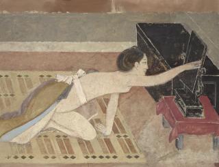 Balthus - Japonaise au miroir noir