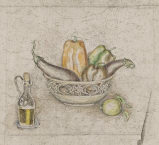 Balthus - Légumes dans un bol et huilier