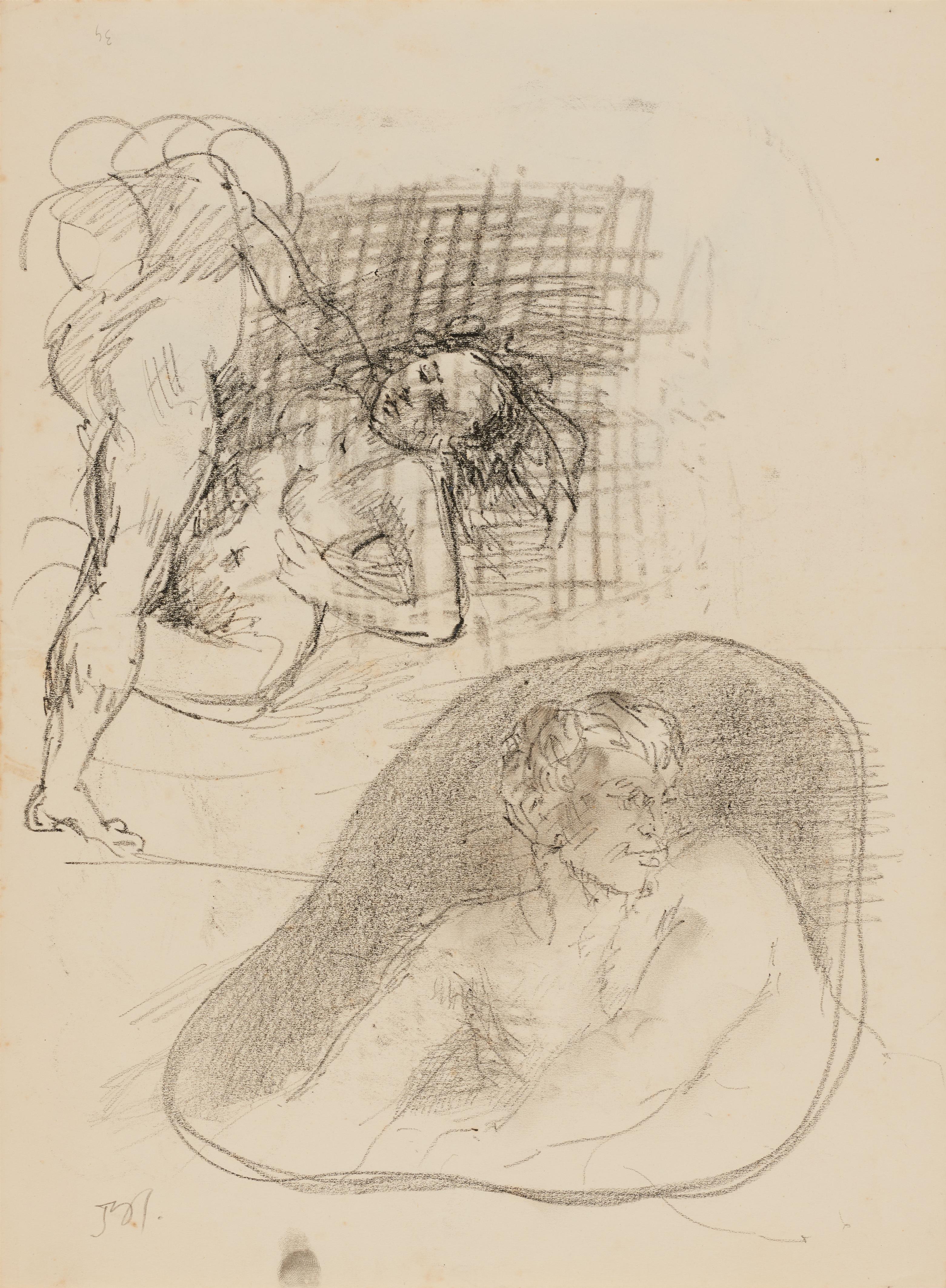 Balthus - Scène érotique - Étude de personnage