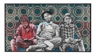 Bambo Sibiya - Three Men Seated