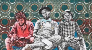 Bambo Sibiya - Three Men Seated