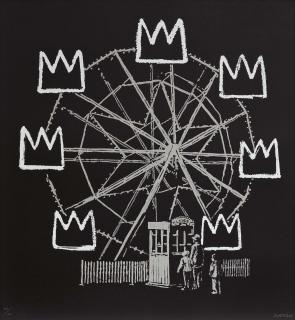 Banksy - Banksquiat (black).