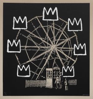 Banksy - Banksquiat (Grey)