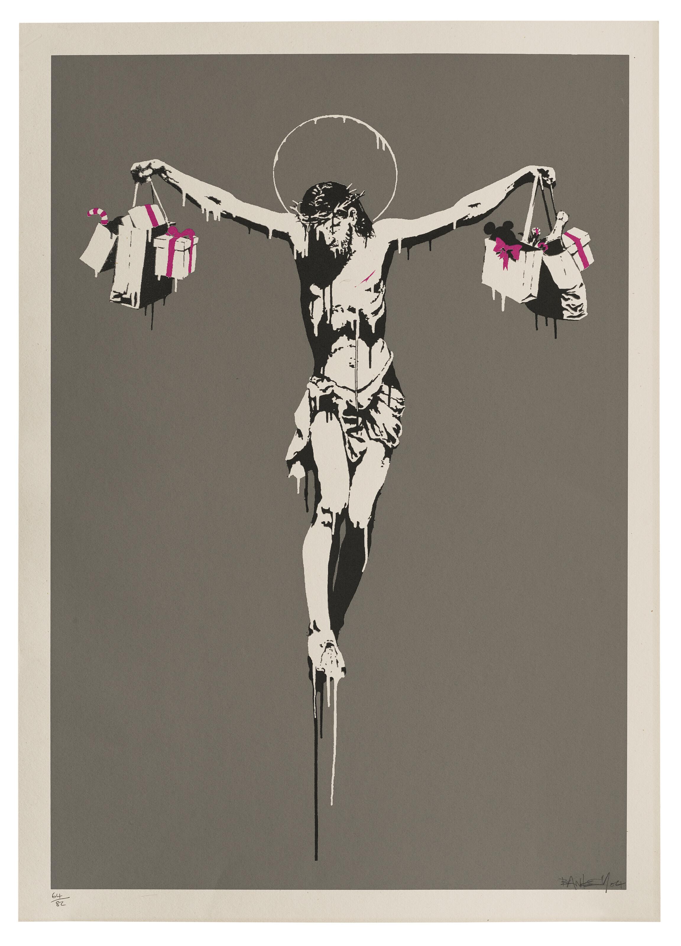 Banksy - Christ with Shopping