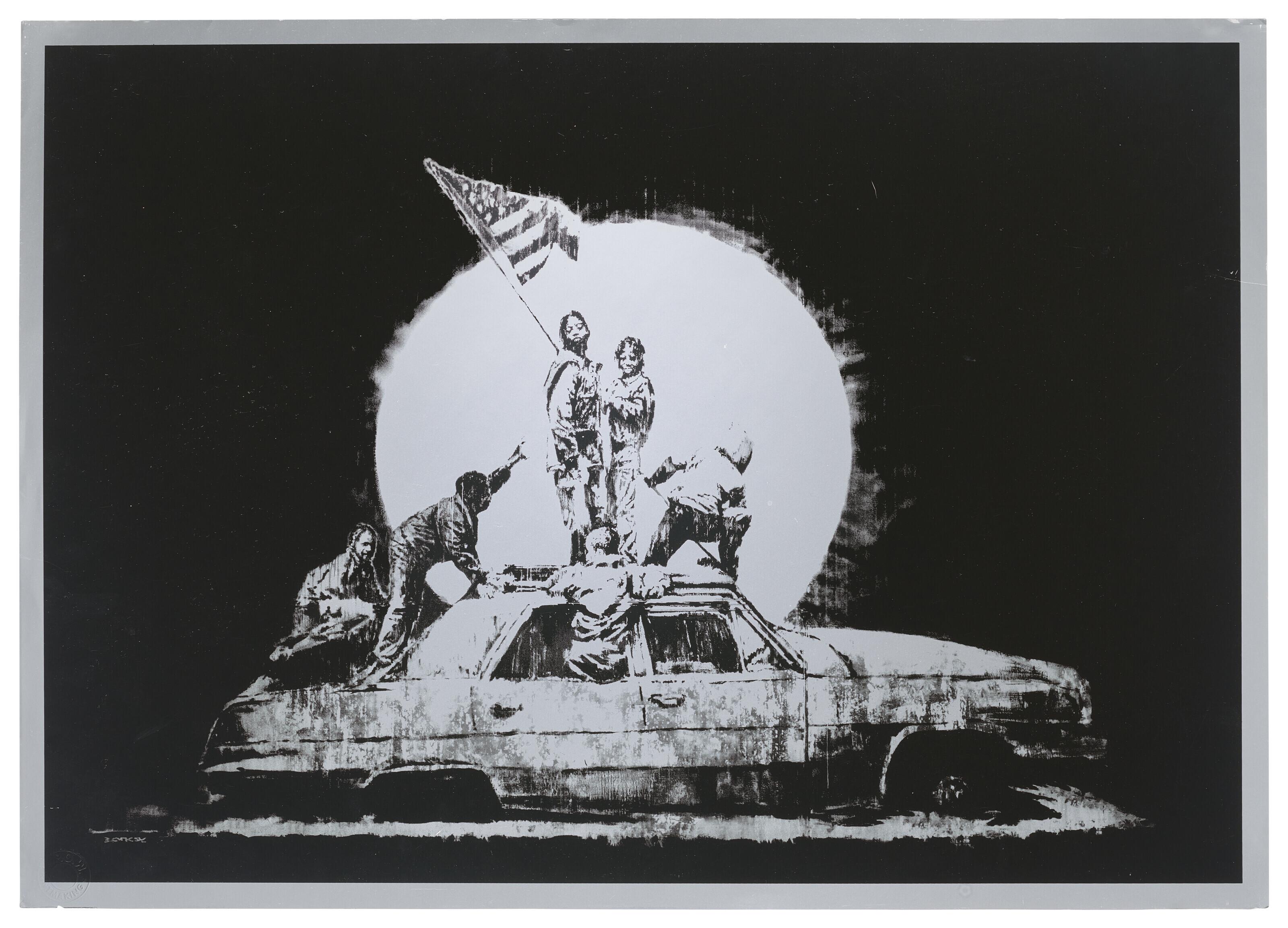 Banksy - Flag (Silver)