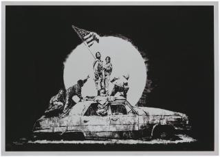 Banksy - Flag (Silver)