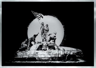 Banksy - Flag (Silver)