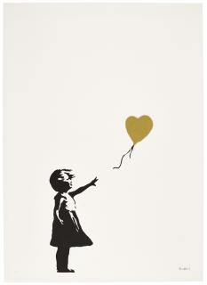 Banksy - Girl with Balloon – Colour AP (Gold)
