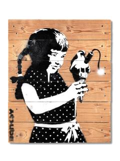 Banksy - Girl With Ice Cream on Palette
