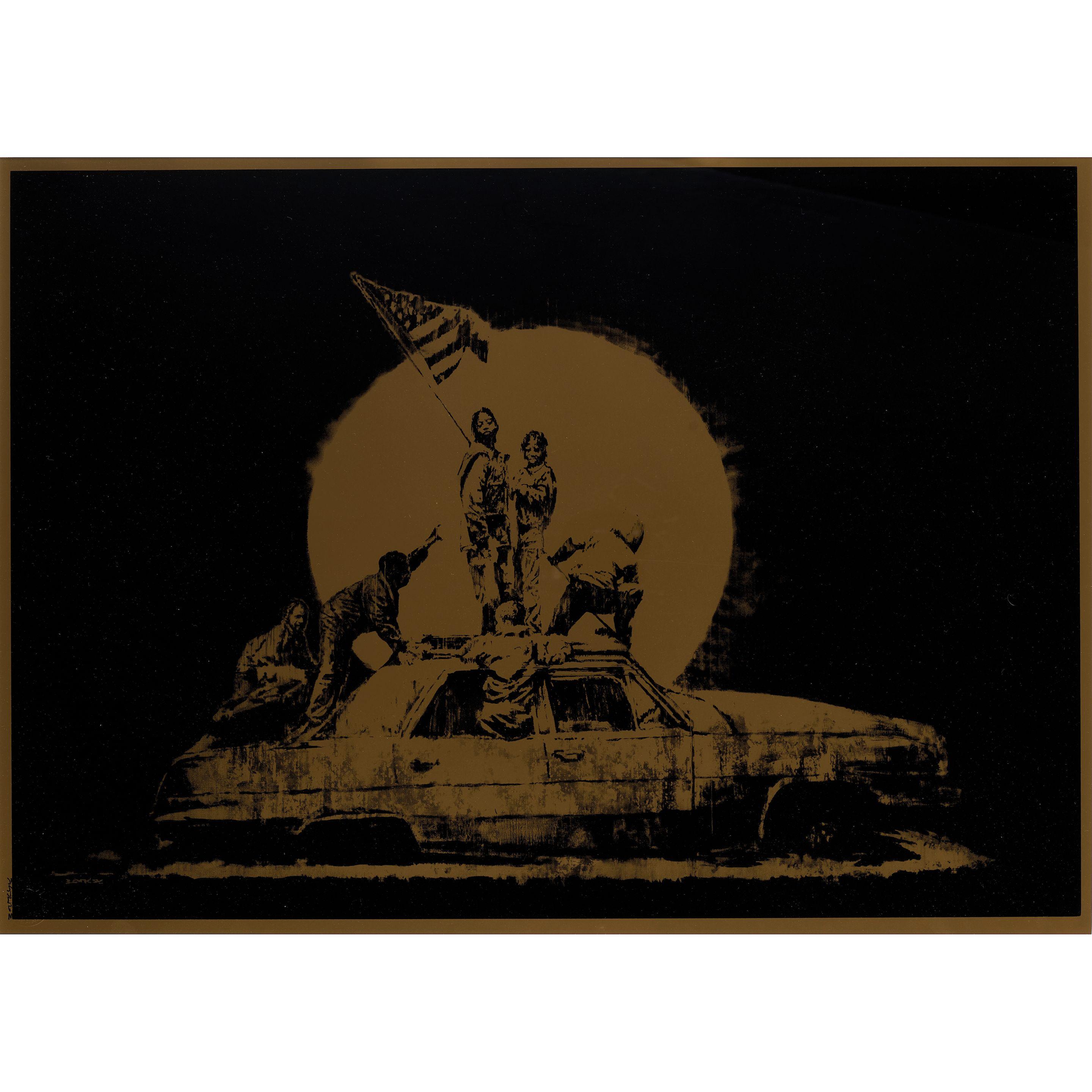 Banksy - Gold Flag