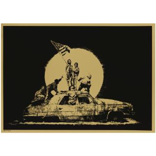 Banksy - Gold Flag