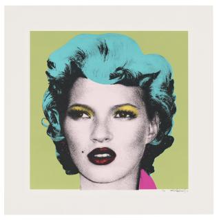Banksy - Kate Moss: Green, Hair Turquoise Blue