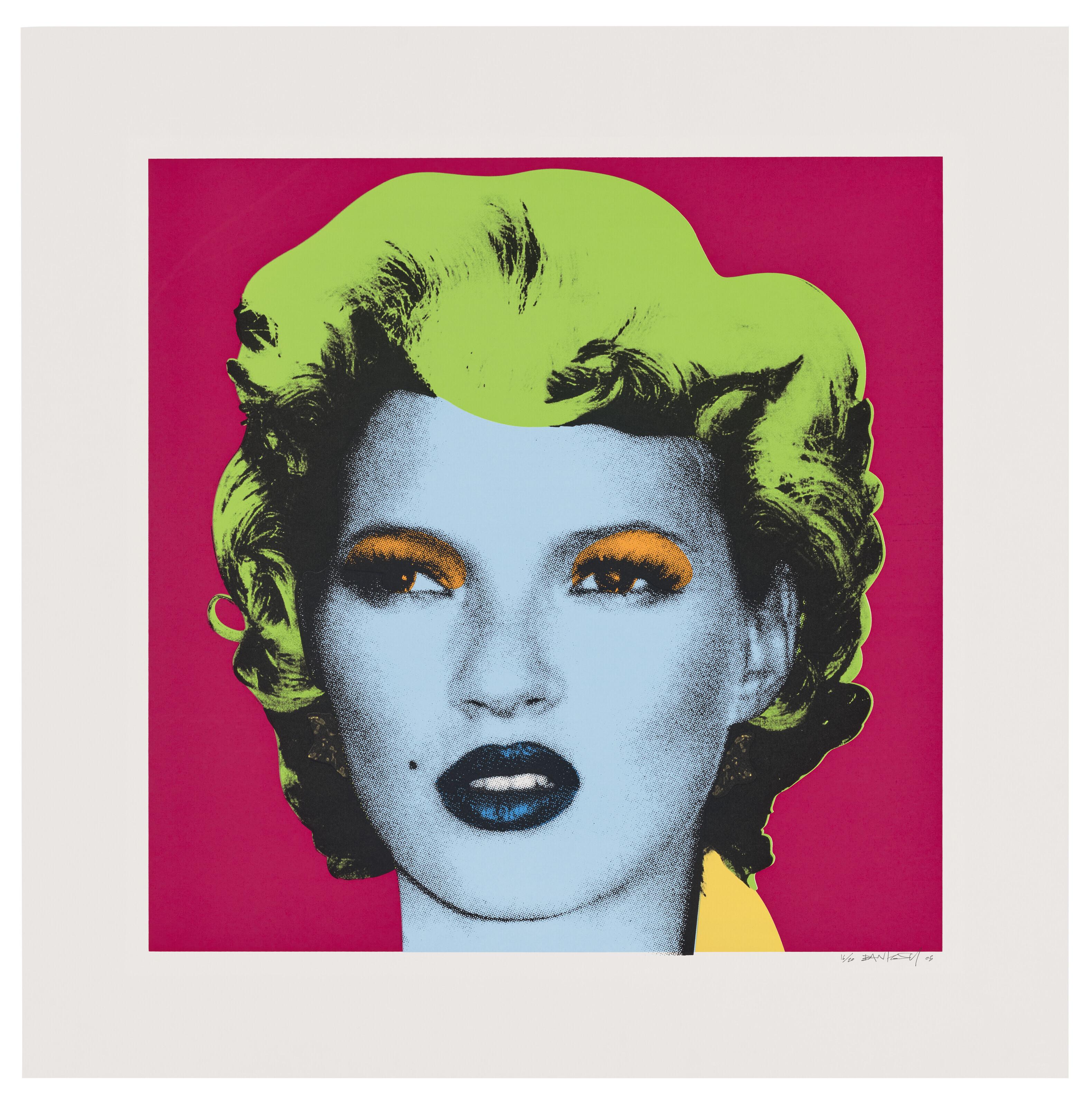 Banksy - Kate Moss: Red, Hair Lime Green
