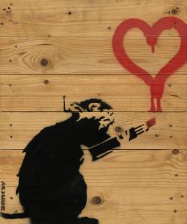Banksy - Love Rat on palette