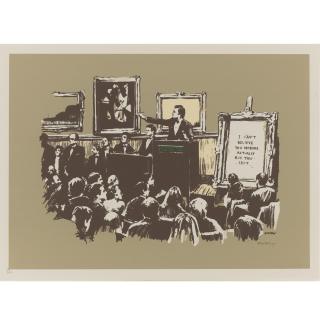 Banksy - Morons Sepia