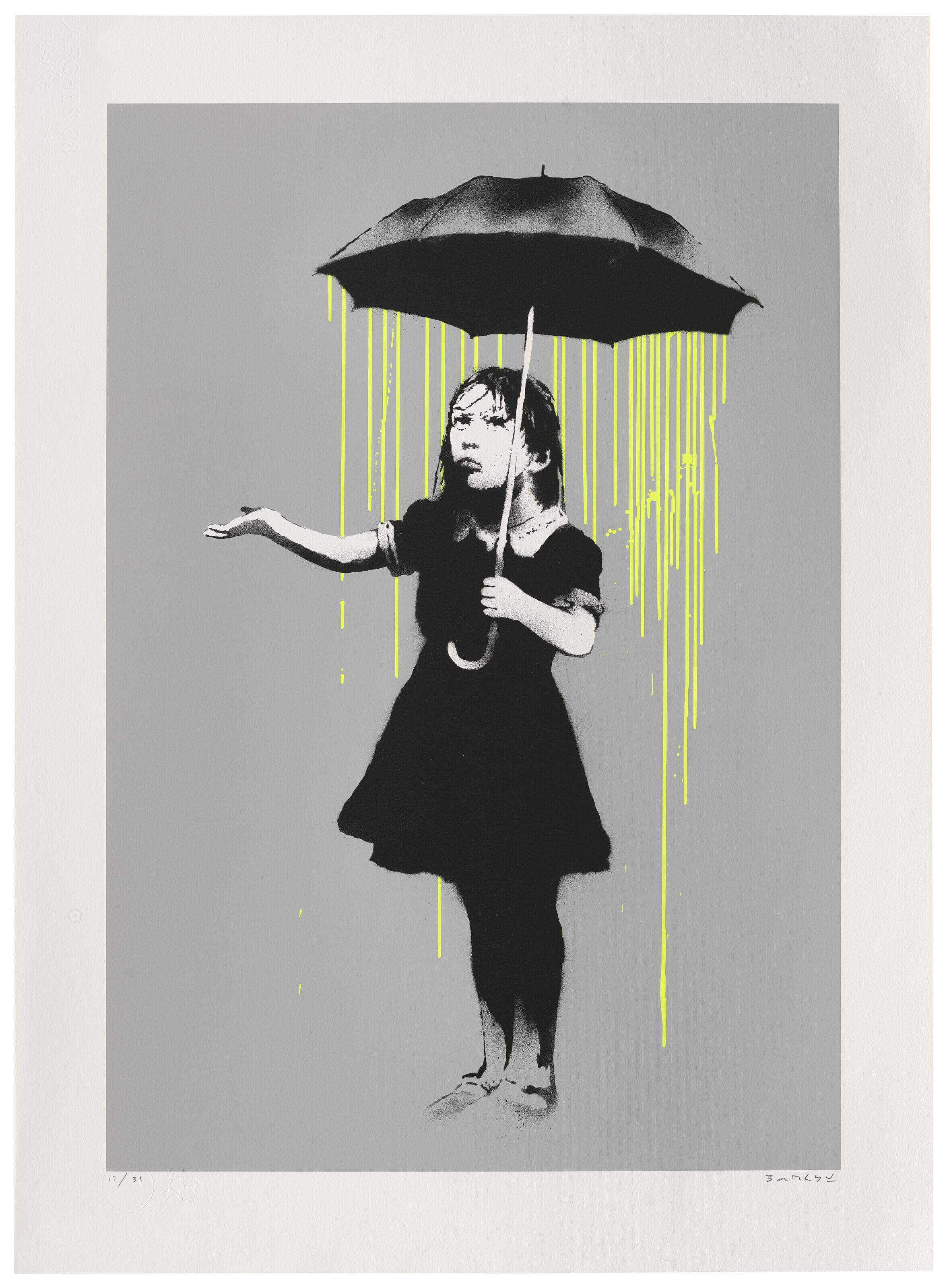 Banksy - NOLA (Green Rain)