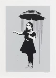 Banksy - Nola (Grey rain)