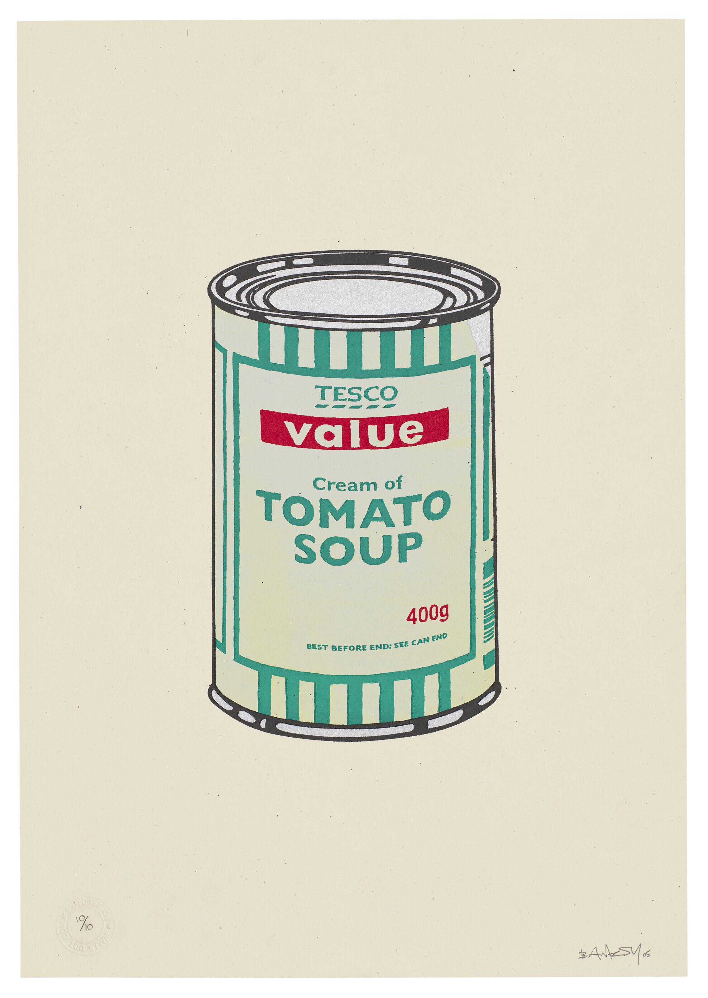 Banksy - Soup Can - Mint / Emerald Green
