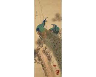 Bao Shaoyou - Two Peacocks and Pine Tree
