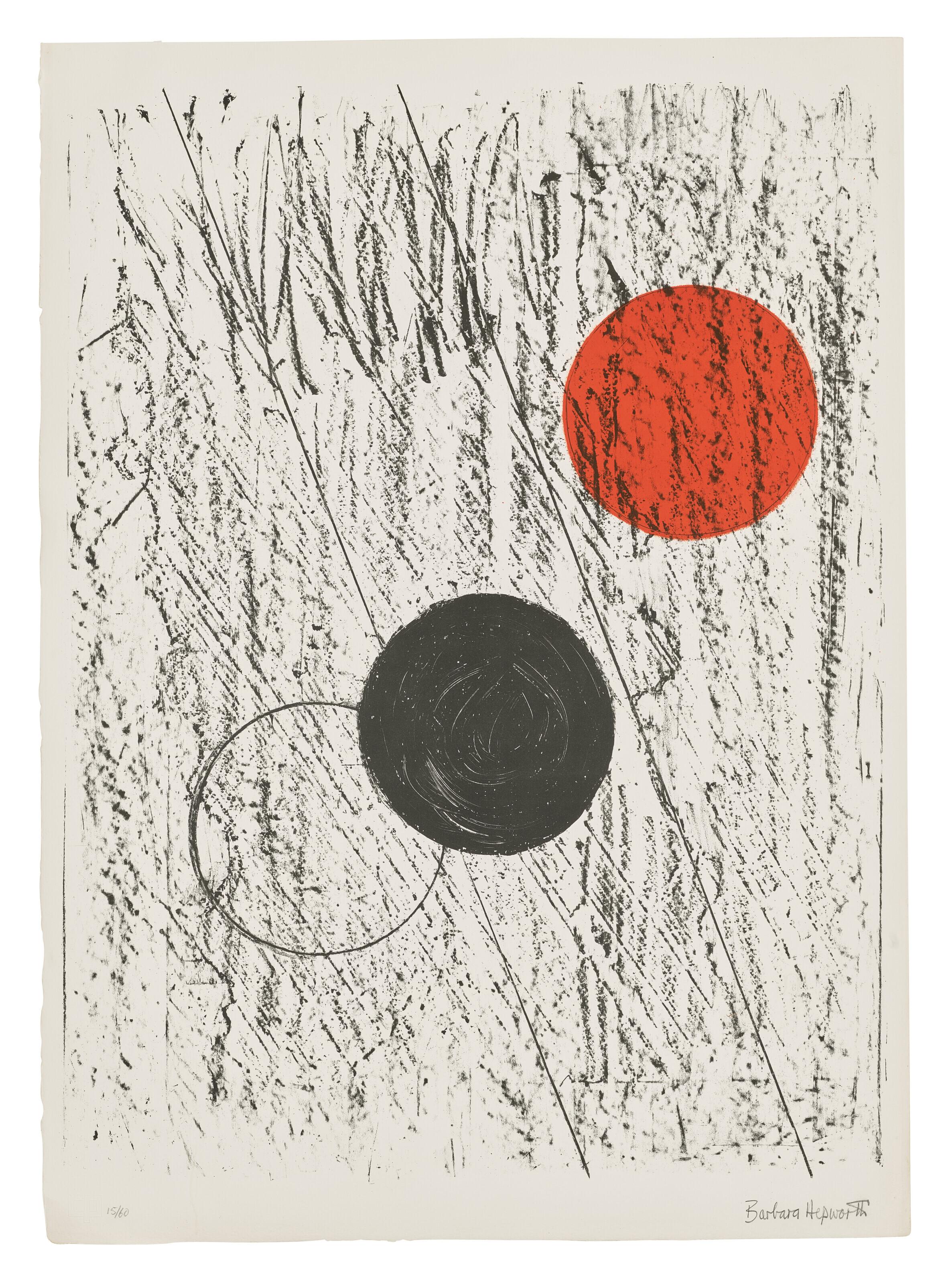 Barbara Hepworth - Sun and Moon, from: Twelve Lithographs