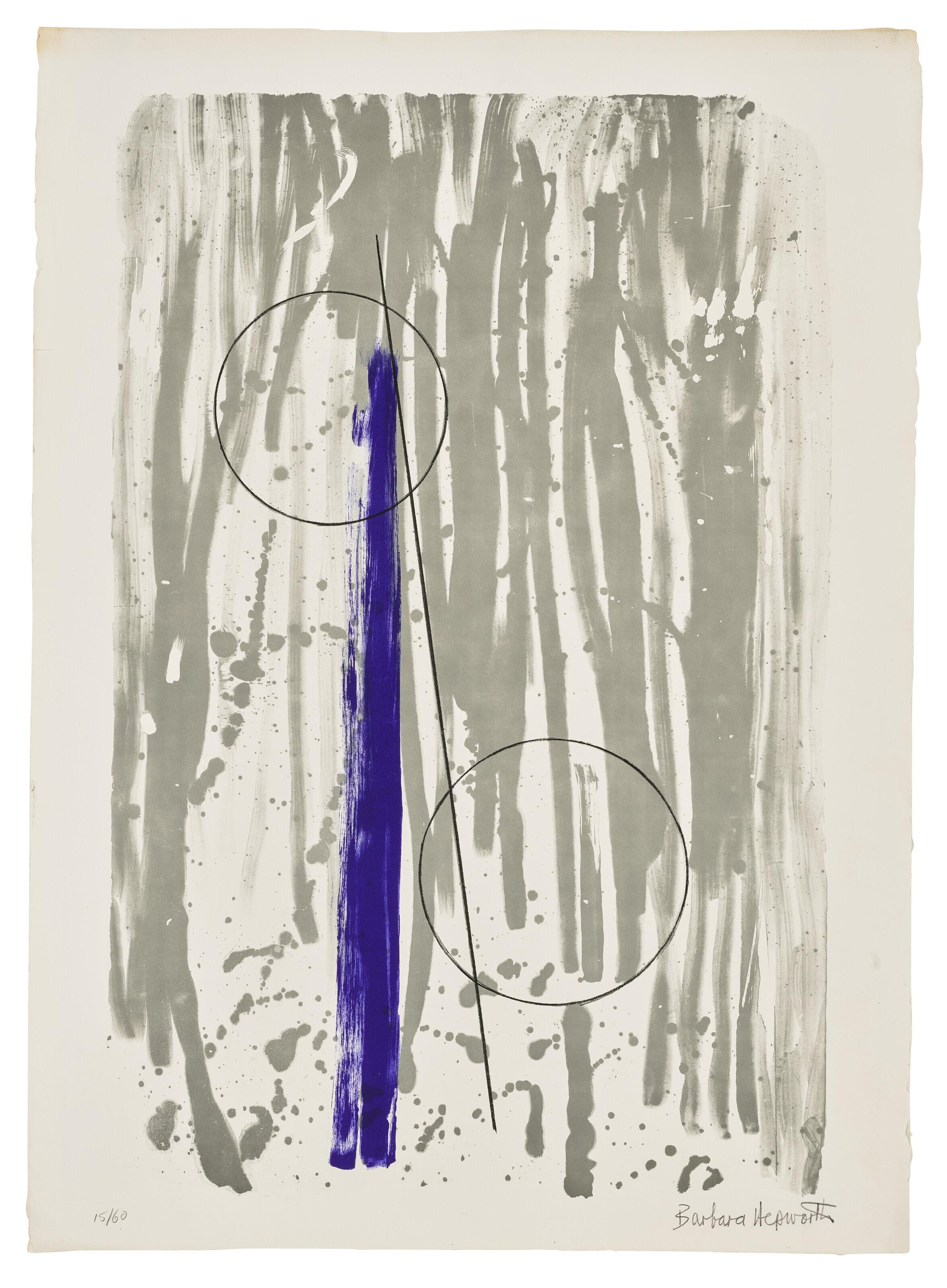 Barbara Hepworth - Two Marble Forms (Mykonos), from: Twelve Lithographs