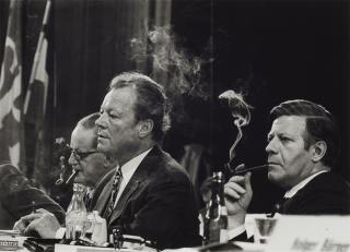 Barbara Klemm - Herbert Wehner, Willy Brandt, Helmut Schmidt, SPD-Parteitag, Dortmund