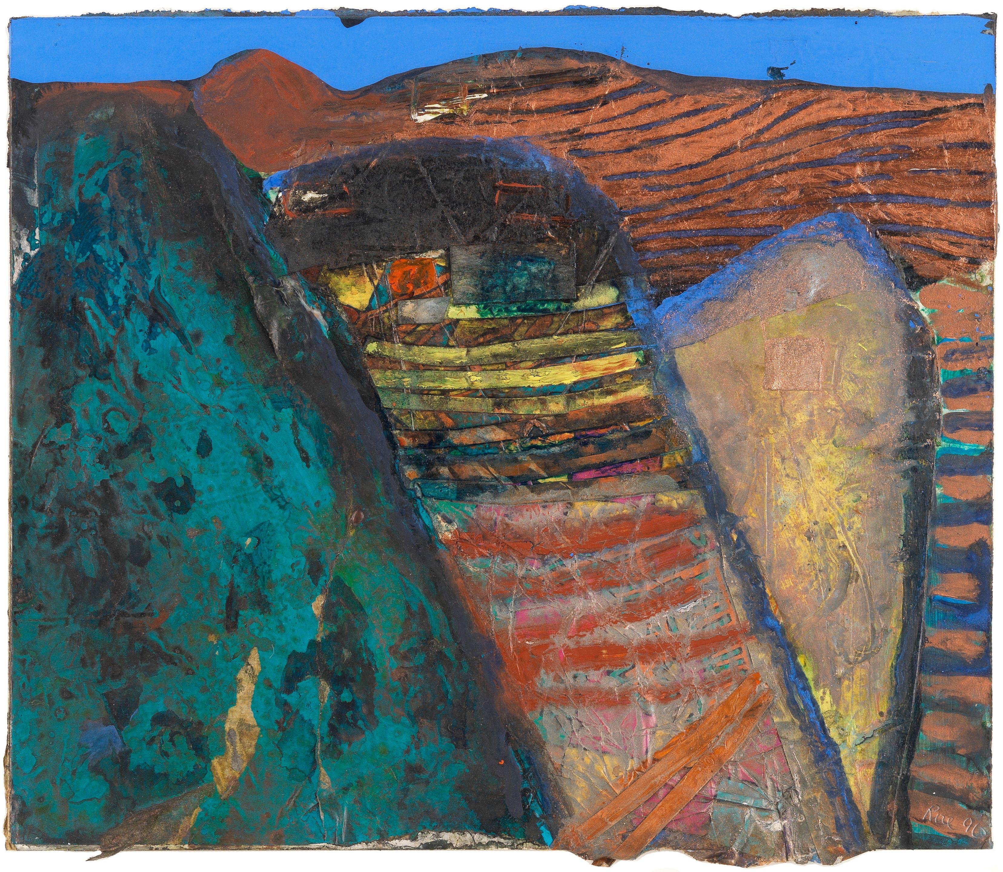 Barbara Rae C.B.E., R.A., R.S.A. - Striped Hillsides