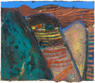 Barbara Rae C.B.E., R.A., R.S.A. - Striped Hillsides