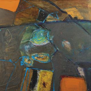 Barbara Rae, R.A., R.S.A., R.S.W. - Burnt moorland