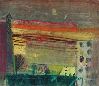 Barbara Rae, R.S.W., R.S.A., R.A. - Garden at Cadaques