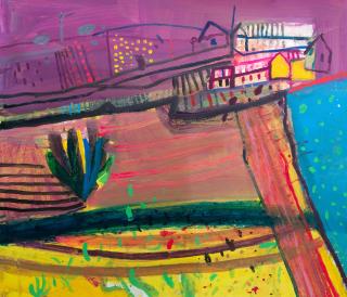 Barbara Rae RA RSA RSW - Coastal View