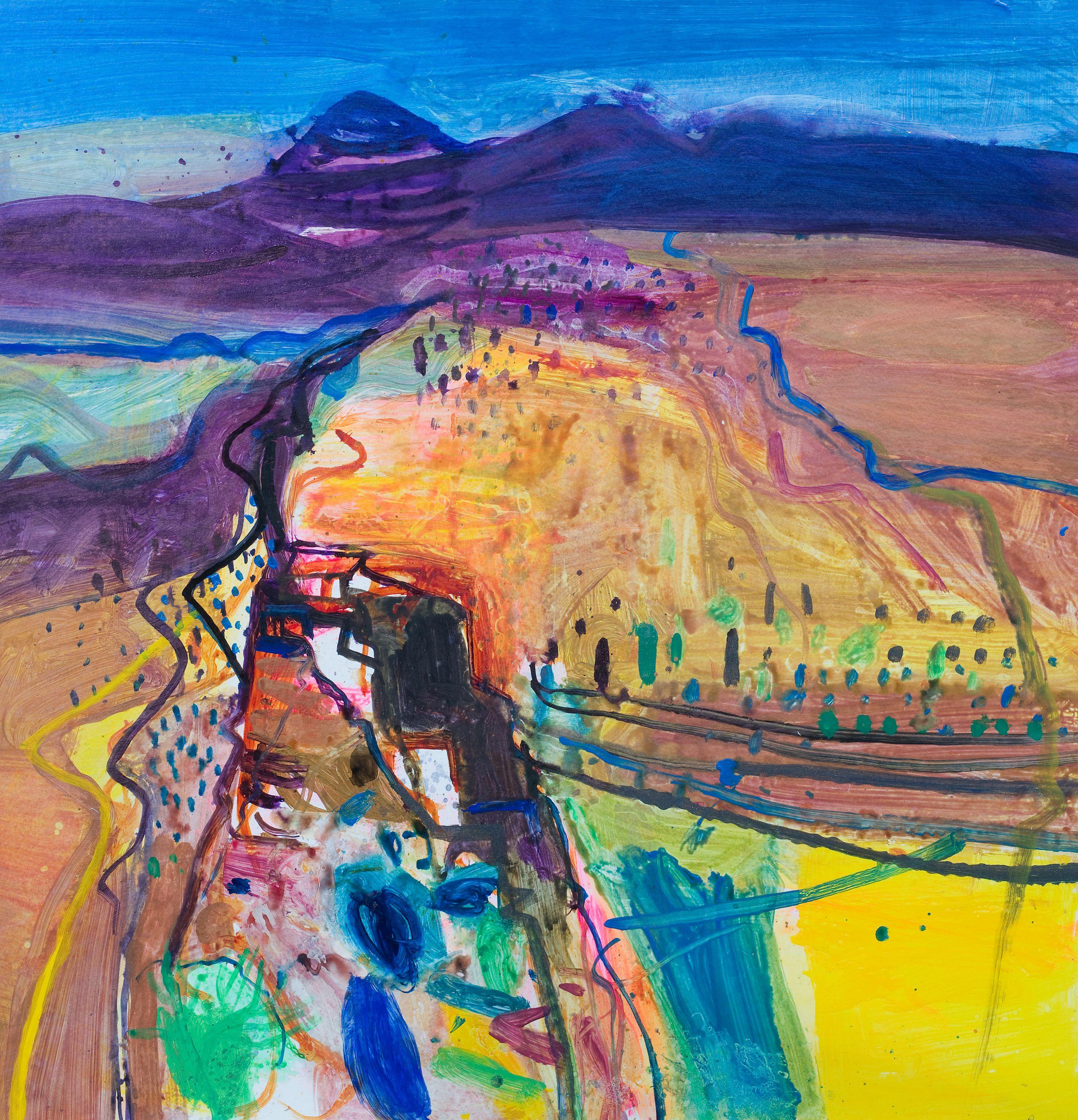 Barbara Rae RA RSA RSW - Sierra Above Carataunas