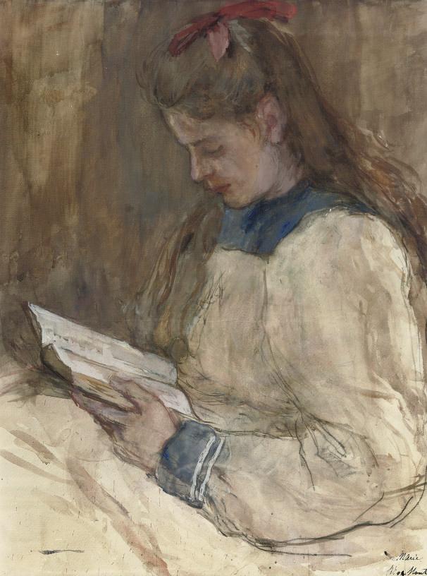 Barbara van Houten - Portrait of Marie reading