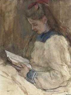 Barbara van Houten - Portrait of Marie reading