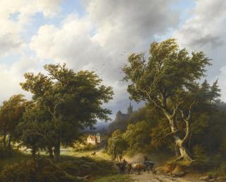 Barend Cornelis Koekkoek - German the Gust Of Wind