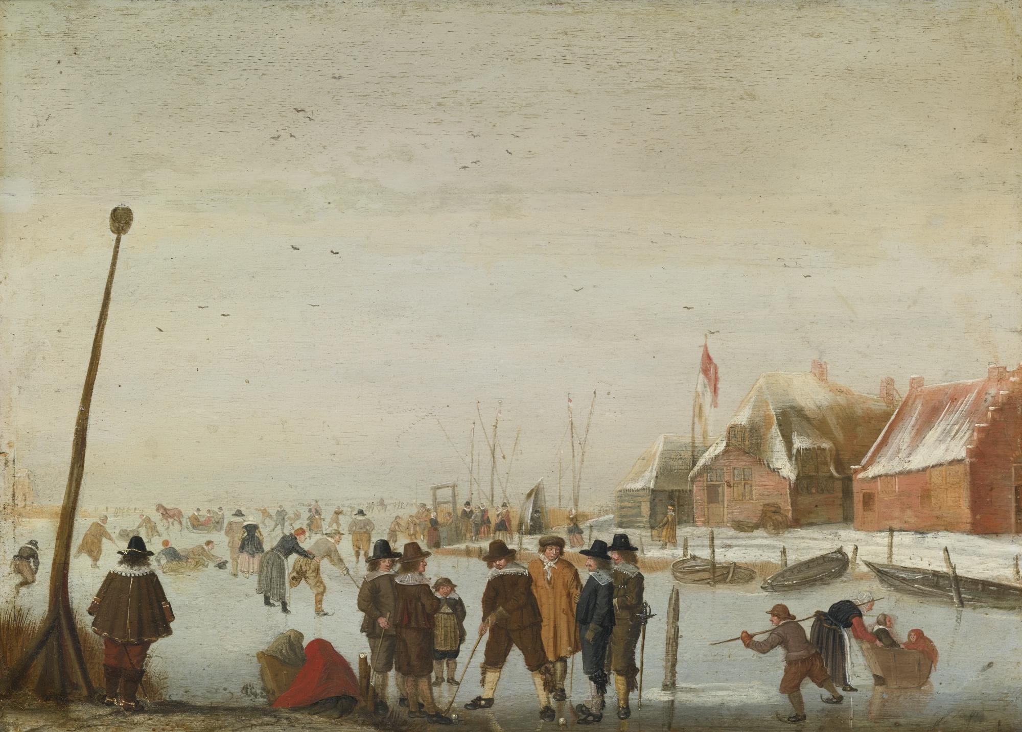 Barent Avercamp - Winter Landscape With Skaters And \