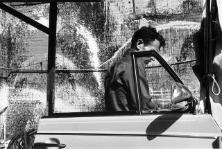 Bark Uzzle - Wall with paint and man from All American 1984