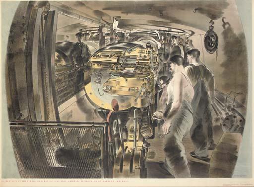 Barnett Freedman - 15 Inch Gun Turret, Hms Repulse, August 1941